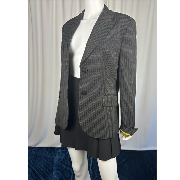 Vintage 2000’s Esprit Collection Black Pinstripe Blazer • Buttons - M/L - Picture 8 of 10